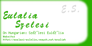 eulalia szelesi business card